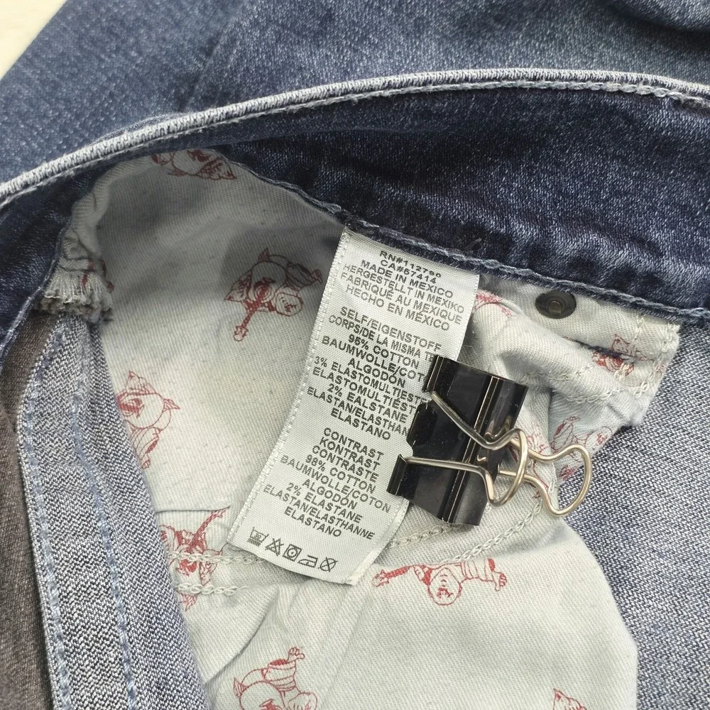 True Religion World Tour Jeans Men's 40x30 Section Straight Flap Pocket Blue EUC